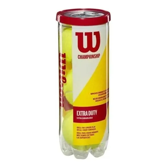Pelotas Tenis Wilson Tubo 3 Padel Championship Pelotitas Entrenamiento Cancha