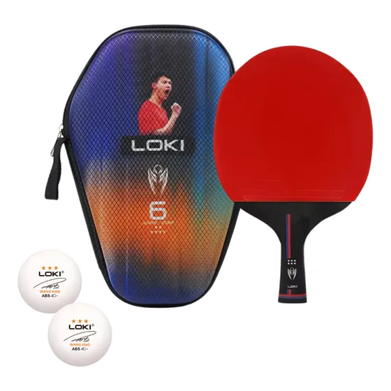 Paleta Ping Pong Loki 6 Estrellas K6pro Funda Dura Goma Ittf