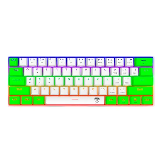 Teclado Mecánico 60%,mini T-dagger Arena Tgk321 White/green 