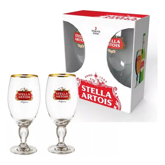 Copas Stella Artois Set X2uni Gift Pack 330ml Cerveza