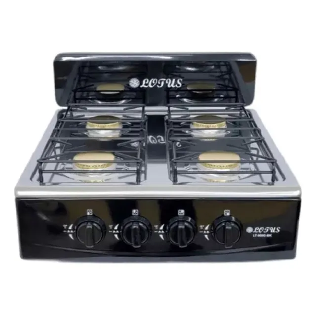 Cocina A Gas 4h Alta De Mesa Negra Lt-005g-bk