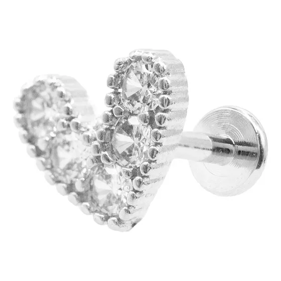 Piercing Lbjmb22 Helix Corazón Con Piedras Acero  316l 1un