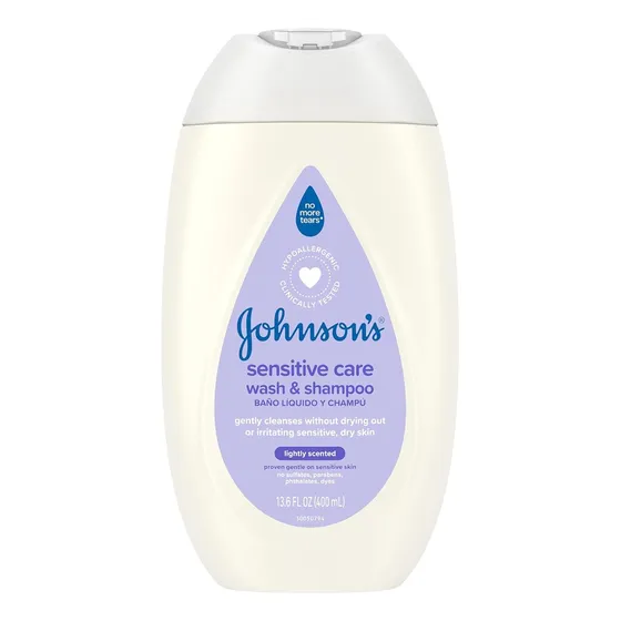 Wash & Shampoo Sensitive Care Johnson's Para Bebes 400ml