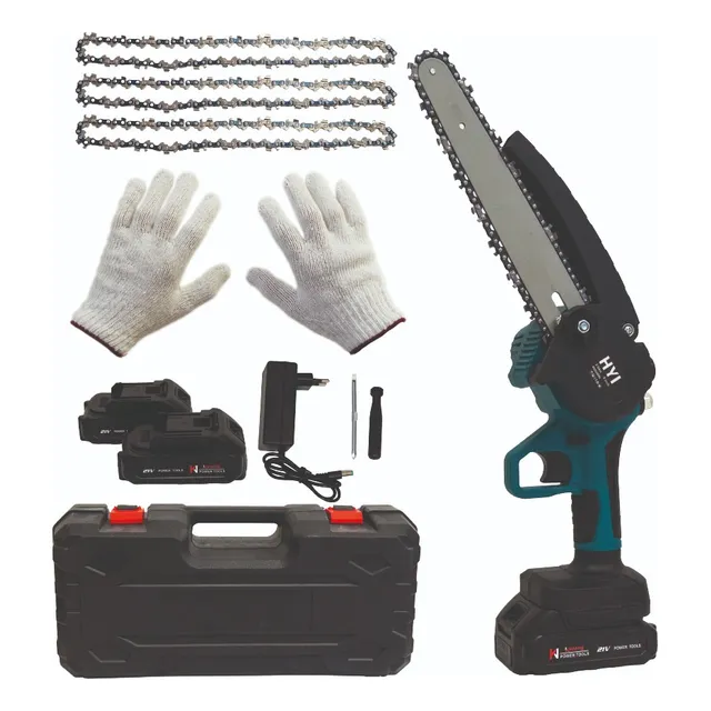 Mini Motosierra Podadora Eléctrica 21v + 2 Batería +cargador