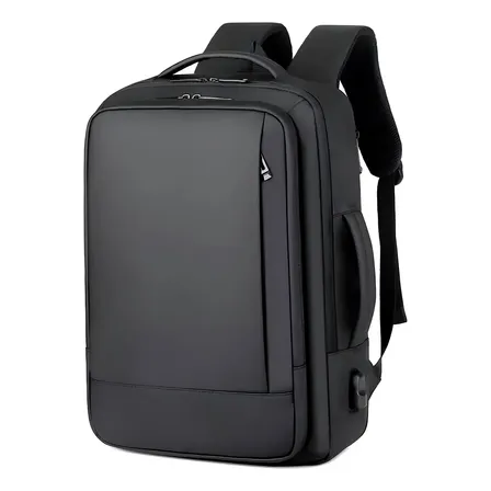 Mochila Executiva Para Notebook De 15.6 Com Usb, Impermeável E Reforçada Preto Liso
