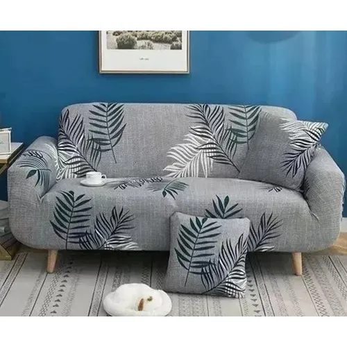 Funda Protector Para Sillón De 1 Cuerpo Tela Liso Color Gris Oscuro Leaf 2