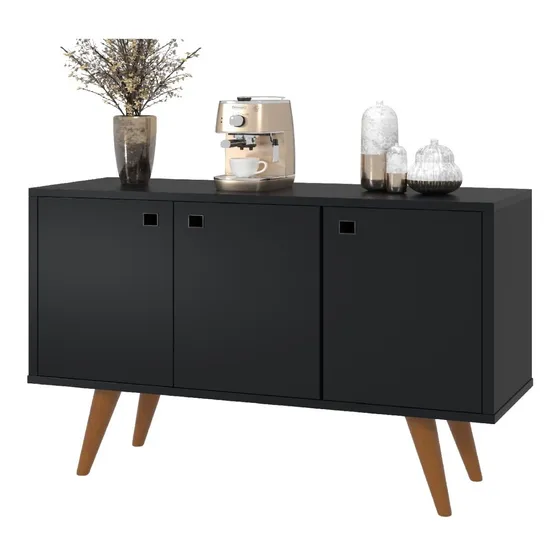 Buffet Balcão Armário De Cozinha P/ Microondas Estilo Retrô 