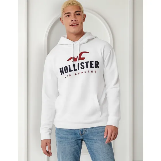 Sudadera Hollister 100% Original Con Capucha Y Logo Bordado