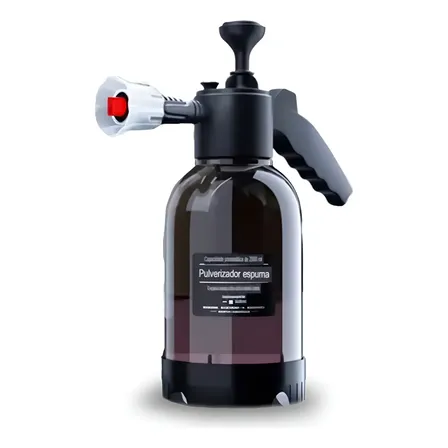 Pulverizador Snow Foam Manual 2 L Com 3 Bicos E Compressão Prévia Preto