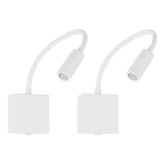 Arandela Leitura Cabeceira De Cama Led 2 Unidades