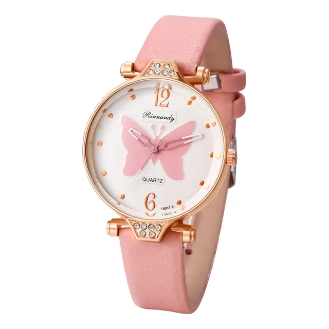 Lancardo Mujeres Reloj De Cuero Mariposa: Damas Smple R7pbt