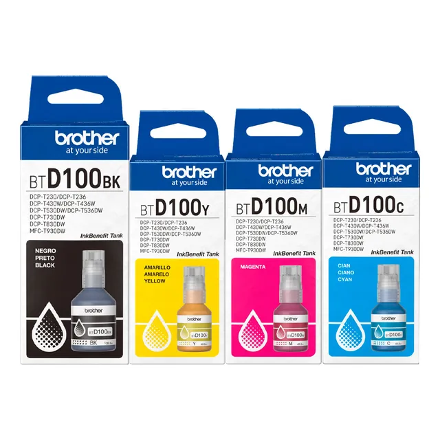 Kit De Tintas Brother Btd100 Para Brother T230/t430w/t530dw Tinta Multicolor