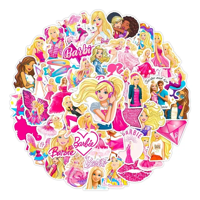 Set Stickers - 50 Stickers De Barbie Pegatina Princesa Niña