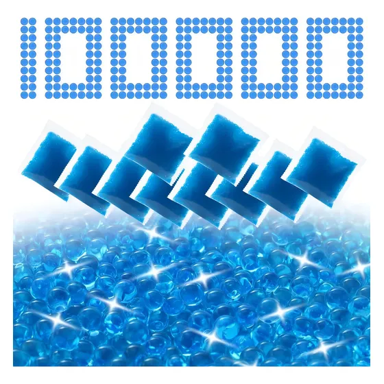 100000 bolas de hidrogel Orbeez de 7-8 mm, decoração de munição, cor azul
