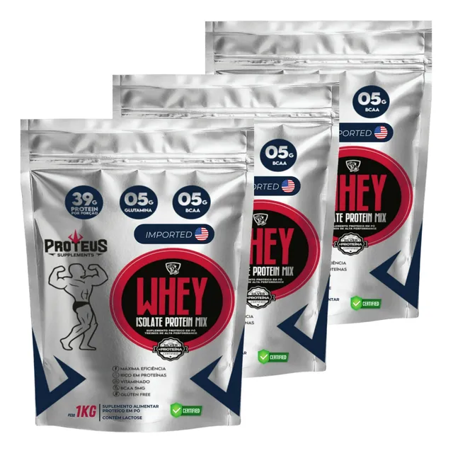 Whey Protein Silver Proteina Isolada Concentrada 3kg Proteus
