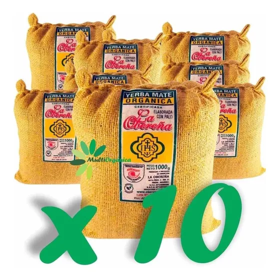Yerba Mate Orgánica Obereña X Kg Pack X 10 Uni