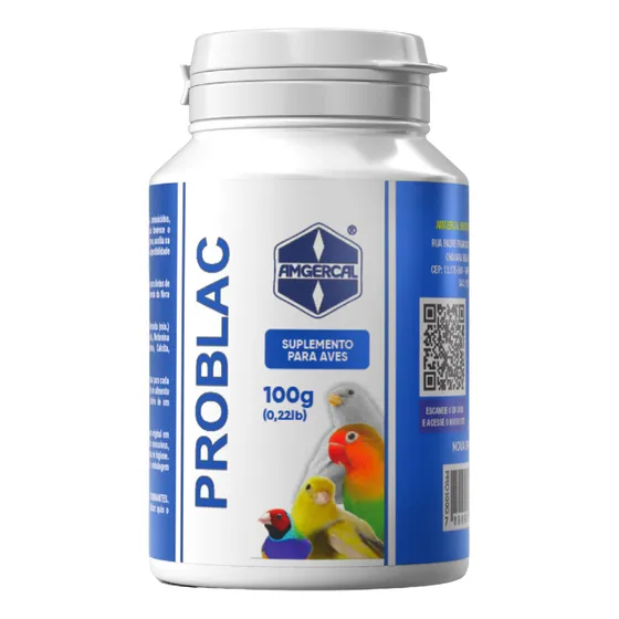 Problac 100g Amgercal Probióticos E Prebióticos Para Aves