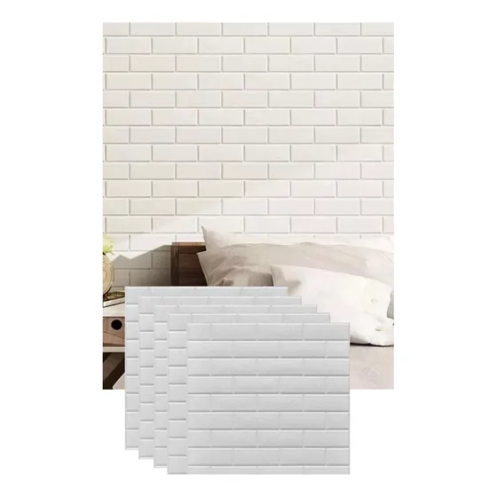 10x Laminas Autoadhesivas Decomural 3d Ladrillo Pared 70x77