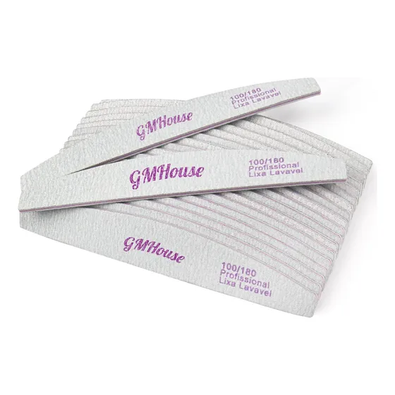 Kit 20 Lixas Bumerangue Lavável 100/180 Unha De Gel
