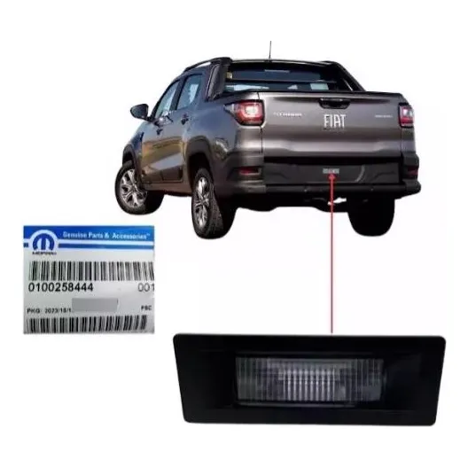 Lanterna De Placa Traseira Nova Strada Fiat 100258444