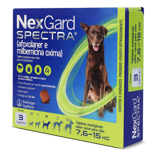 Nexgard Spectra Caes M 7,6 A 15 Kg 3 Tabletes Nexgard Spectra Caes M 7,6 A 15 Kg 3 Tabletes