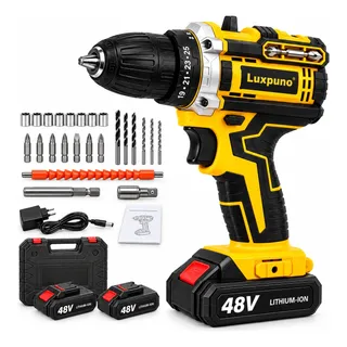 Parafusadeira Furadeira 48v Profissional Baterias Sem Fio 2 Baterias 127/220v 60hz