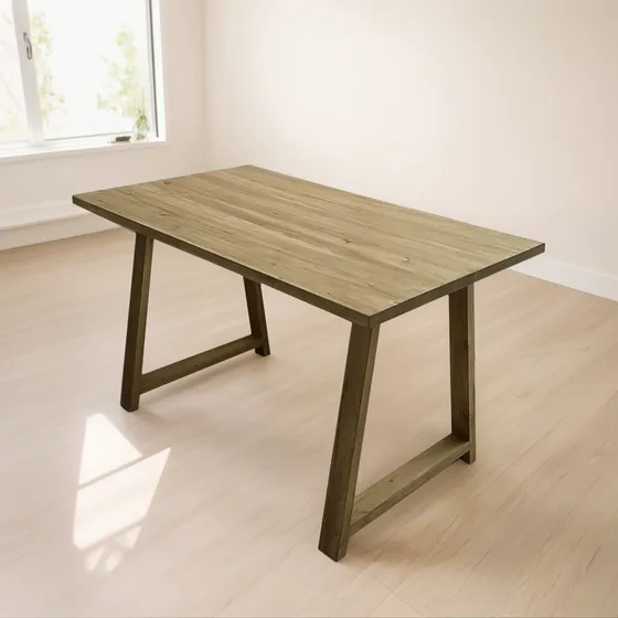 Mesa 160x80cm Alamo Macizo Hidro Laqueado Color Petiribi