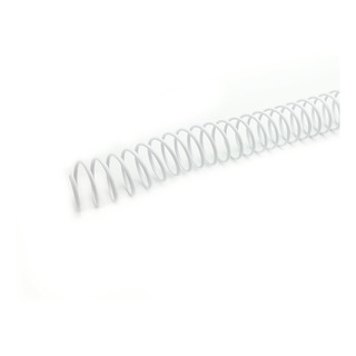 Espiral Para Encadernação Branco 17mm Para 100 Folhas 100un Espiral Para Encadernação Branco 17mm Para 100 Folhas 100un