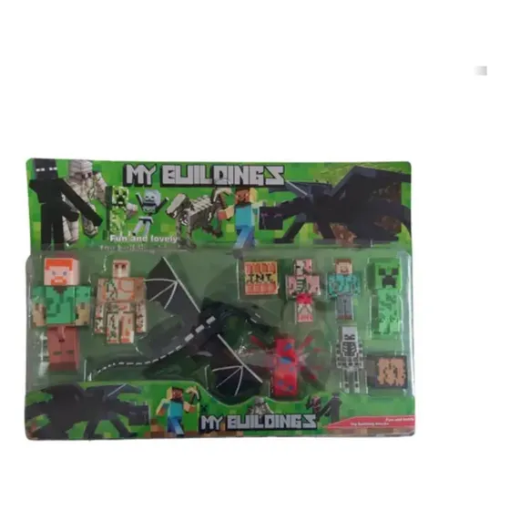 Brinquedo Cartelado Minecraft Com Dragao