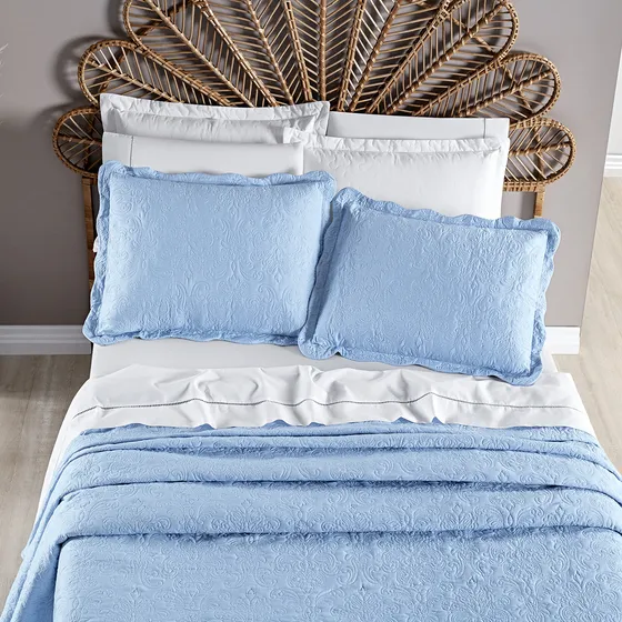 Colcha Cobre Leito King Size 3 Peças 200 Fios Matelada Angel