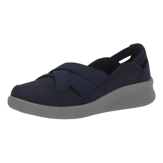 Zapatos Clarks Mujer Negro Sin Cordones Us 8w Horma Ancha