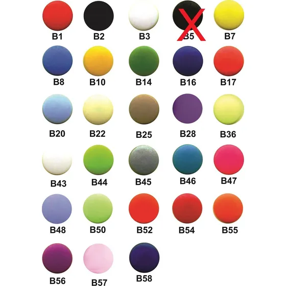 Broches Plásticos Tamaño T5 Paquete 150 Juegos Por Color