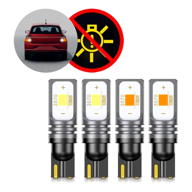 Kit Led Polo Virtus Seta Traseira + Ré Extra Forte Sem Erros