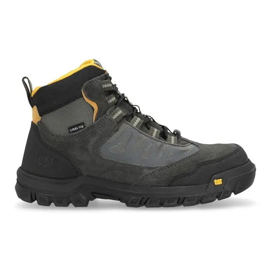 Bota Para Hombre Cat Gris & Amarillo P724847m4m
