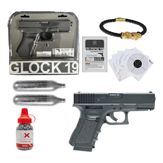 Lanzadora Co2 Glock 19 Gen 3 (4.5mm) Bbs Negra Xchws C