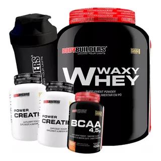 Kit Whey Protein 2kg + 2x Creatina + 1x Bcaa + Shaker Kit Whey Protein 2kg + 2x Creatina + 1x Bcaa + Shaker