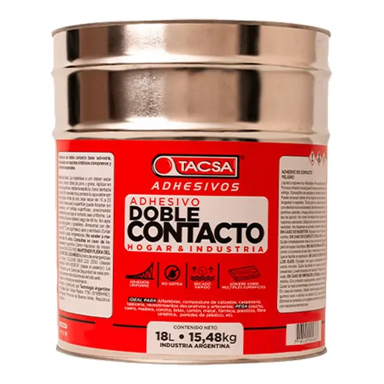 Cemento De Contacto Tacsa Adhesivo Hogar Industria X18 Ltrs.