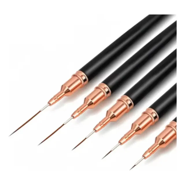 Pincel Liner Lujo X5 Nail Art Decoracion De Uñas Elegantes
