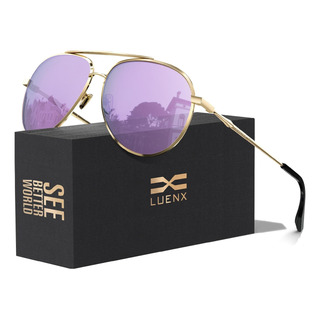 Luenx Gafas De Sol De Aviador Para Mujeres Y Hombres Polariz Luenx Gafas De Sol De Aviador Para Mujeres Y Hombres Polariz