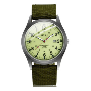 Reloj De Hombre Con Calendario Correa De Nylon Luminoso Reloj De Hombre Con Calendario Correa De Nylon Luminoso
