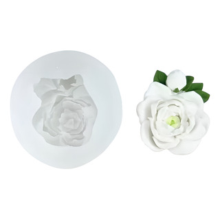 Molde Silicon Rosa Con Hojas Vela Jabon Recuerdo Cera Aroma Molde Silicon Rosa Con Hojas Vela Jabon Recuerdo Cera Aroma
