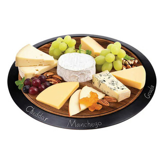 Tabla Giratoria Madera Acacia Con Borde Pizarra Lazy Susan Tabla Giratoria Madera Acacia Con Borde Pizarra Lazy Susan