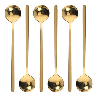 Cucharas Redondas De Acero Inoxidable Para Café Y Postres Cucharas Redondas De Acero Inoxidable Para Café Y Postres