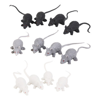 Aplicável A 12pcs Ratas Vívidas De Plástico Ratón Scary Aplicável A 12pcs Ratas Vívidas De Plástico Ratón Scary