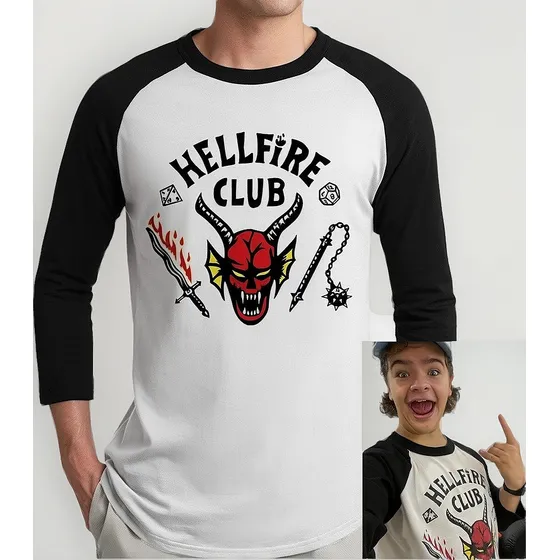 Remera Stranger Things 3/4 O Manga Larga Grandes Samano.uy