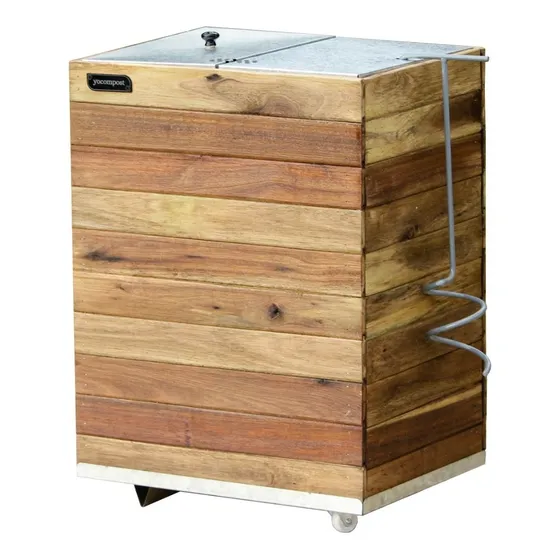 Compostera Familiar De Madera 115lts Con Base - Yocompost