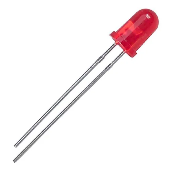 Led Vermelho Difuso 5mm 50 Unidades Eletrônica Arduino 3V