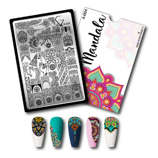Placa Para Estampar Uñas Stamping Plate A-004 Mandala Placa Para Estampar Uñas Stamping Plate A-004 Mandala