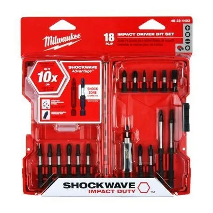 Kit Puntas P/atornillador Impacto 18pz Shockwave Milwaukee