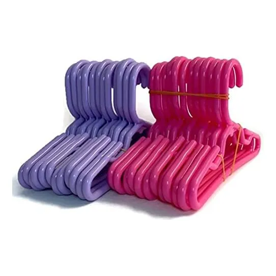 12 Perchas Color Lila Y 12 Color Rosa (2 Docenas) Ropa ...